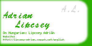 adrian lipcsey business card